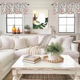 thumbnail image 4 of Color Floral Valance Curtain Leaves Watercolor Country Botanical Farmhouse Window Valances Rod Pocket Short Curtains Window Treatments for Kitchen Bedroom Bathroom Laundry 56" x 16", 4 of 9