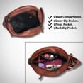 thumbnail image 4 of Madosh, Women's  Round Crossbody Bag Genuine Leather Handbag Ladies Sling Bag Brown Purse, 4 of 6