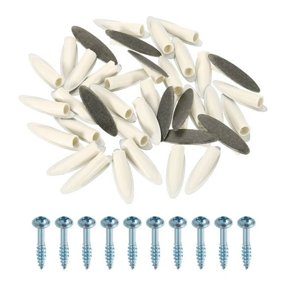 Uxcell 100 Pack Plastic Pocket Hole Plugs, 9mm Slant Hole Caps with Pocket Screws for Pocket Hole Jig Wood Working Tool Accessories, Rock Gray