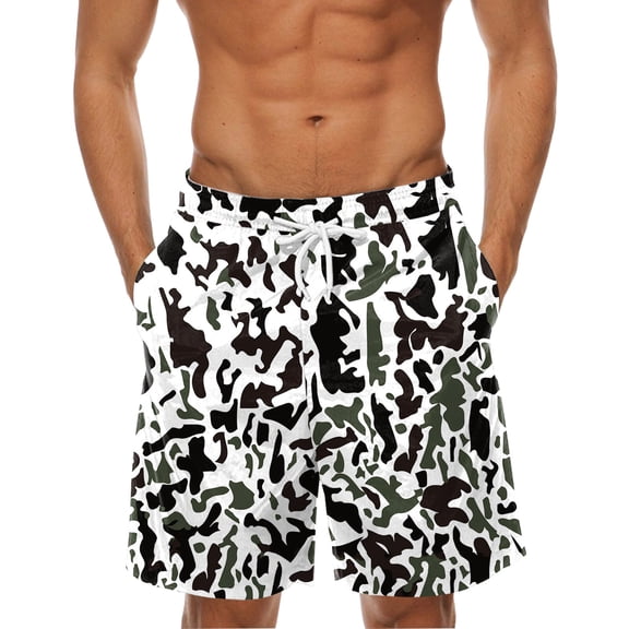 JIAHONG Swimwear Men Basic Long Swimming Trunk Surf Fashion Casual Camo Quick Dry Shorts Swimsuit swithPocket, Black