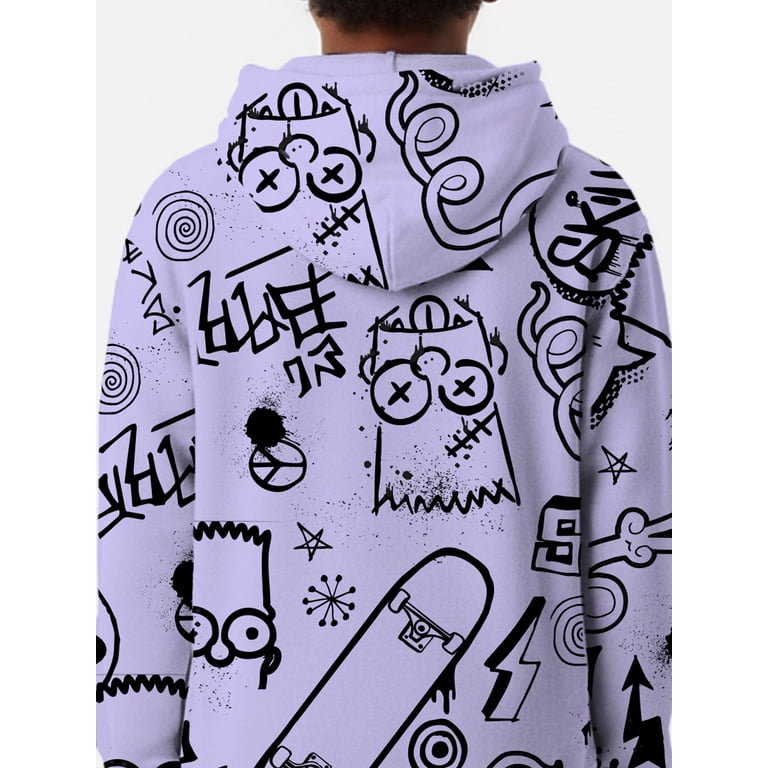 The Simpsons Boys Bart Graffiti Graphic Hoodie photo 4