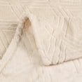 thumbnail image 4 of Superior Alaska Diamond Fleece Blanket 90" x 90", Lightweight Soft Bed Blankets, Full Size, Cream, 4 of 9