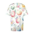 thumbnail image 6 of Hfnxid Women Plus Size Easter Top Floral Bunny Graphic T-Shirts Fashion Loose Fit Short Sleeve Shirt Holiday Beach Vacation Casual Tops Multicolor XXL, 6 of 6