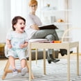 thumbnail image 4 of Costway Trona para Bebés Trona de Madera Convertible 3 en 1 para Niños de 6-36 Meses con Bandeja Removible y Cojín Desmontable, 4 of 10
