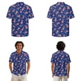 thumbnail image 2 of Xixirimido American Flags Stars Blue Print Matching Couple Outfits His and Hers Set Men's Button Down Shirt & Women's Sleeveless Midi Dress Summer Casual Beach Vacation Clothes, Size 5XL, 2 of 7