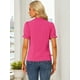 thumbnail image 4 of Top Elegante De BluDe ManCorDe OficiDe Las Camisas Del Cuello De PajariDe Las Mujeres RoCaliente XS, 4 of 5