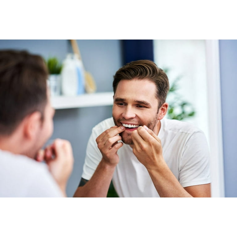 6 PCS AIM Dental Floss Mint Waxed Nylon Defense Dental Floss