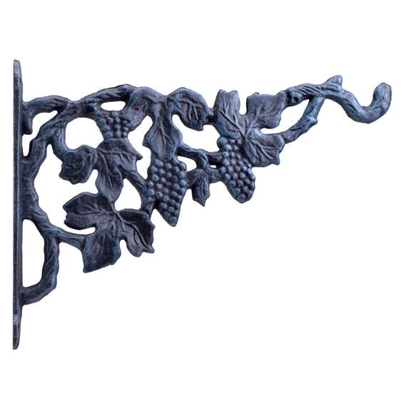 Decorative Plant Hanger Gape Vine Verdigris Cast Iron 12" Deep by Flag Emotes