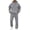 Grey, variant on Men’s Matching Sweat Outfit Cotton Blend Pullover Breathable Tracksuit Sport Suit Sweatsuit Relaxed Fit Men Sport Suit Drawstring Waist Loungewear