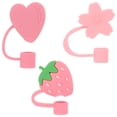 thumbnail image 1 of PeggyDoll - 3 tapas antipolvo para pajitas, adorables tapones para pajitas, 1 of 6