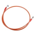 thumbnail image 1 of 120 cm 47.24 "Longitud 10 mm ID Motocicleta Línea de freno hidráulico Tubo de manguera de aceite 28 ° 0 ° Cable trenzado de acero inoxidable para ATV Motocross Sport Bikes Naranja, 1 of 1