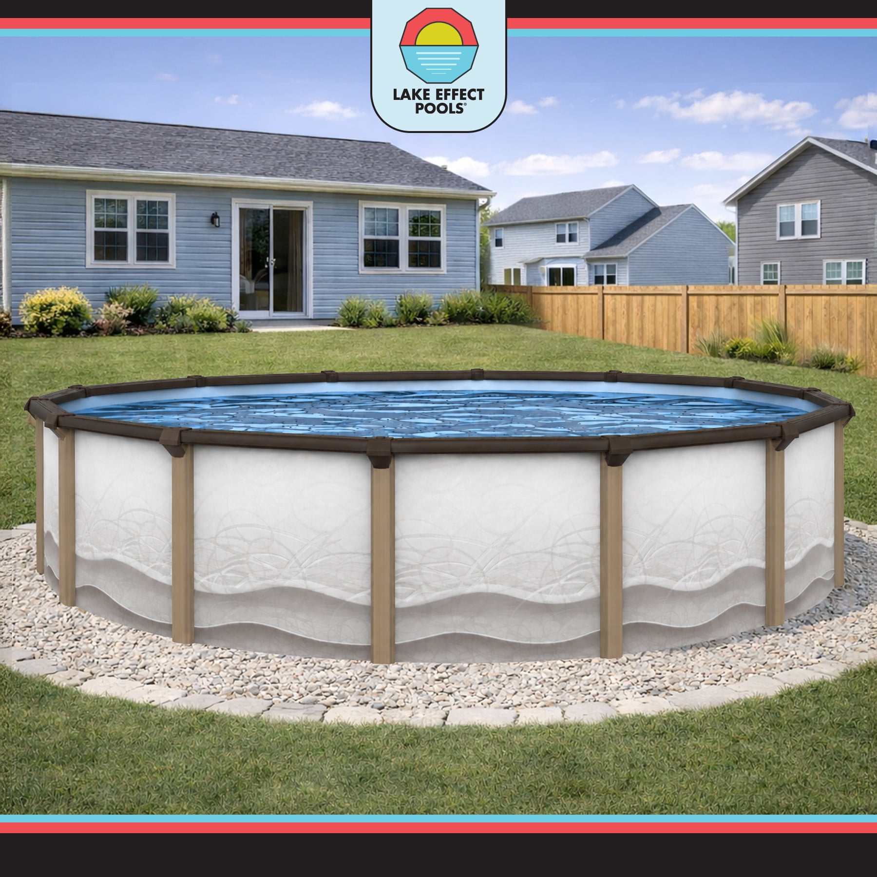 Lake Effect 24' x 52" Cozumel Round Steel Walled Above Ground Swimming Pool
