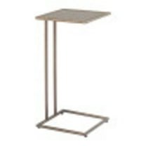 Ringen Side Table Bronze End Table, Modern Style, Mirror Glass square shape tabletop, Steel, Indoor Living