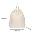thumbnail image 2 of Canvas Laundry Bags Extra Large Heavy Duty - 100% Cotton Laundry Bag with Straps, Handles and Drawstring - College Dorm Laundry Bag, 2 of 5