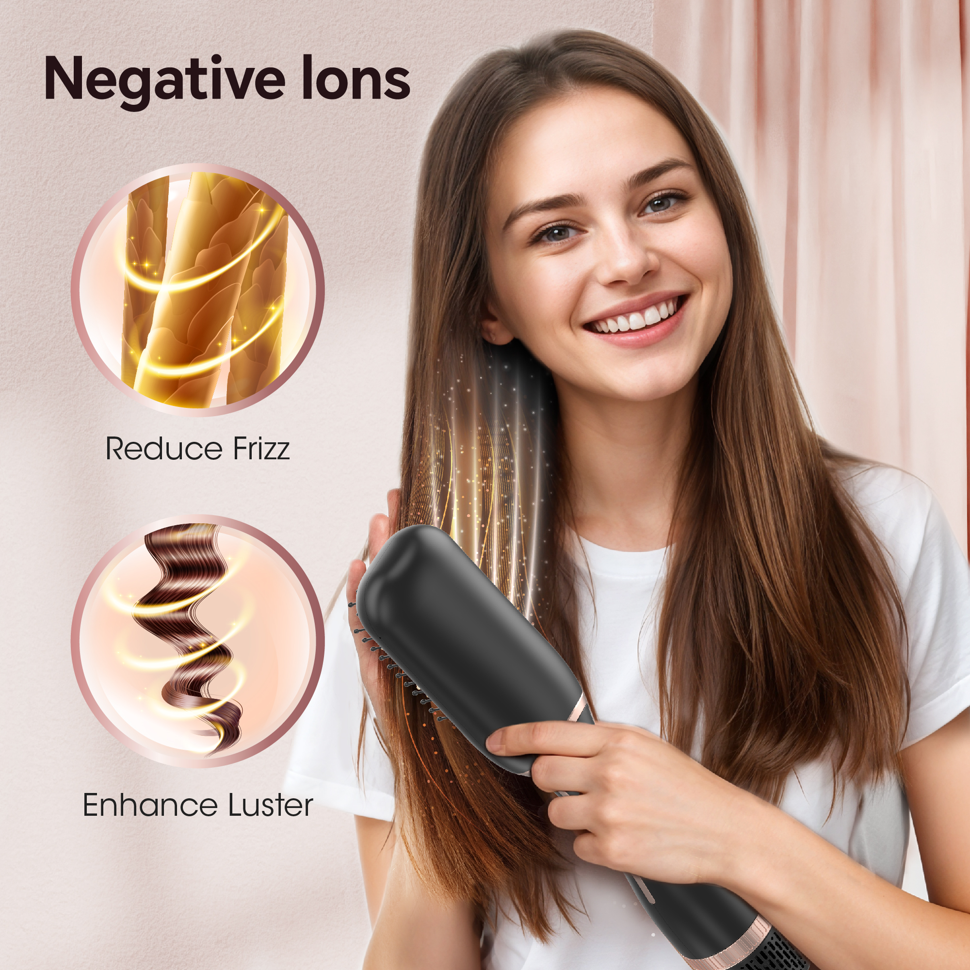 SKIMI Hair Dryer Brush Hot Air Styling Tool Set photo 2