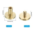 thumbnail image 2 of Uxcell 12 Pack 12*10*5mm Spikes for Clothes Screw Flat Head Spikes Rivets Metal Brass, 2 of 6