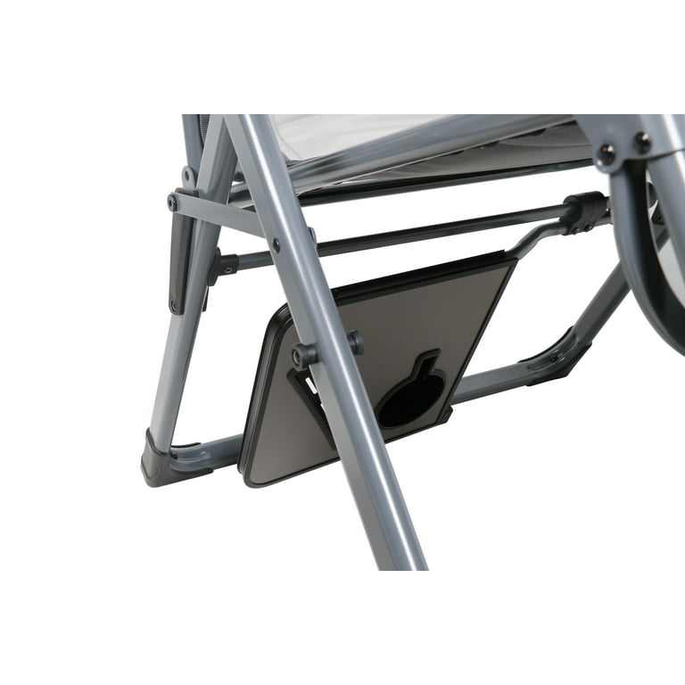 Timber Ridge Banyon Reclining Outdoor Zero Gravity Lounger Gray