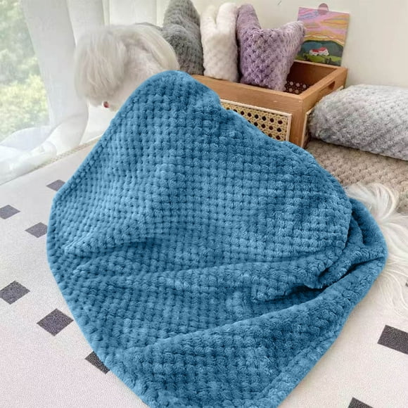 Manta de franela de color sólido | Manta de poliéster de microfibra súper suave | Funda ligera, transpirable y cálida para las cuatro estaciones | 70x100cm | Duradero, fácil de cuidar, acogedor sofá