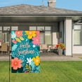 thumbnail image 3 of Amhnf Hello Sunshine Floral Garden Flag For Home Outdoor Garden Yard Decor 12x18 inch, 3 of 5