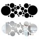 thumbnail image 4 of Bewildely 28 Uds. Pegatinas de pared de superficie de espejo 3D pegatinas decorativas para el hogar calcomanías acrílicas autoadhesivas para fondo de TV Decoración del hogar Negro Bewildely HA024975-02, 4 of 6