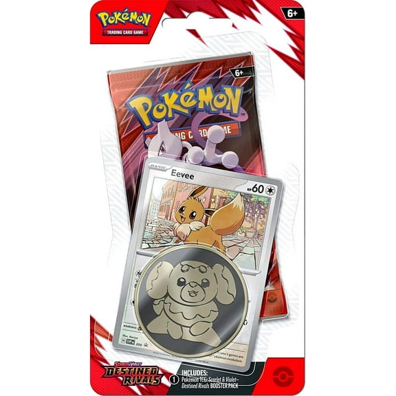 Pokemon Scarlet & Violet Destined Rivals Eevee Checklane BLISTER Pack (Booster Pack, Promo Card & Coin)