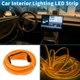 thumbnail image 3 of Unique Bargains 4m EL Wire Cable LED Glow String Light Car Interior Lighting Strip Flexible Neon Light for Car Decoration Cigarette Lighter(12v) Yellow, 3 of 7