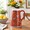 Red Spring Bird, variant on Blue Garden Toile De Jouy Ceramic 2.5 Quarts Pitcher With Handle
