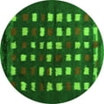 thumbnail image 1 of Ahgly Company Indoor Round Abstract Green Contemporary Area Rugs, 3' Round, 1 of 1