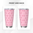 thumbnail image 3 of Cauagu Pink Bows Pattern 20oz Tumbler,Stainless Steel Vacuum Insulated Tumbler with Lid Insulated Coffee Mug Thermal Cup with Splash Proof Sliding Lid-Without Straw, 3 of 8