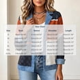 thumbnail image 3 of thefmos Women's Collared Button Front Long Sleeve Jacket Denim Color Block Patchwork Casual Outerwear Fashion Spring Fall Outfit, Black S, 3 of 7