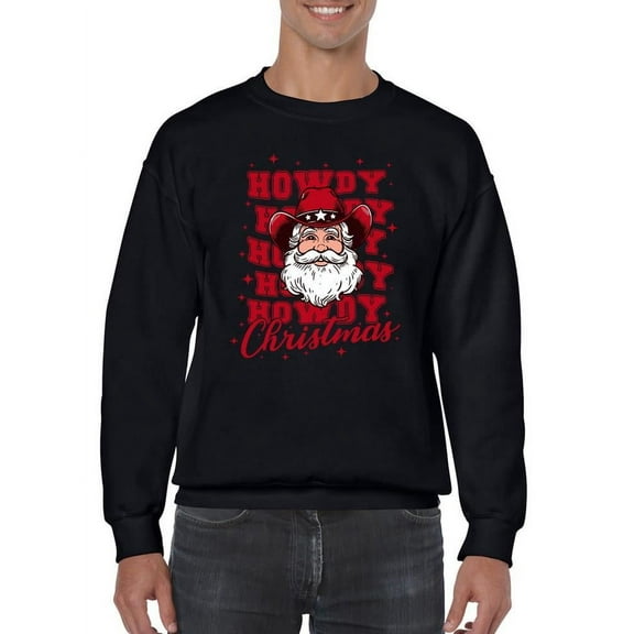 Howdy Christmas Santa Western Men's Sweatshirt