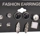 thumbnail image 2 of Guardurnaity 12 pares de pendientes con forma geométrica para mujer y niña, decoración de circonita chapada en Metal Ropa, zapatos y accesorios Miscelánea catorce, 2 of 5