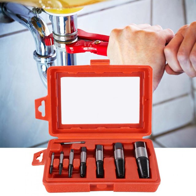 Mgaxyff 8Pcs Screw Extractor Tool, Bolt Stud Extractor Set, For Broken Screw Damaged Bolts Damaged Nut Removing