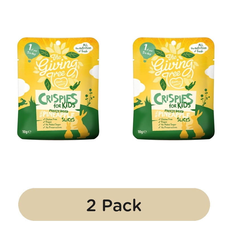 Giving Tree Freeze Dried Pineapple Crispies for Kids 10g, British Import (Pack of 2)