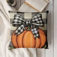 thumbnail image 3 of Fall Decor Pillow Covers, Orange Pumpkin Pattern Decorative Throw Pillows Linen Autumn Thanksgiving Cushion Pillow Covers for Sofa Couch Outdoor Decor, 3 of 5