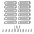 thumbnail image 1 of 12pcs Stainless Steel Straight Repair Joining Mending Flat Plate Bracket Support Furniture Fittings Cabinet Joint Fasteners, 1 of 8
