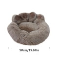 thumbnail image 3 of dgysar Soothing Pet Bed Donut Design Faux Fur Dog and Cat Bed with Non-Slip Bottom and Washable Cover for Deep Sleep Coffee S, 3 of 6