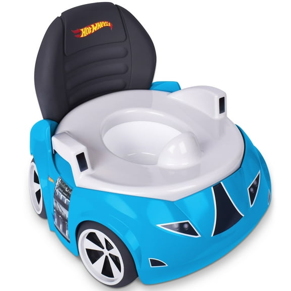Hot Wheels Blue Race Car Potty Training Toilet, Includes Detachable Seat, Toddlers Ages 12  Months