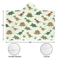 thumbnail image 3 of Wearable Blanket,Light Green Dinosaurs Plants Pattern Hooded Wearable Flannel Blanket for Adults & Teens,Winter Poncho Shawl Wrap Cape Cozy Anti-Pill,60"x80", 3 of 5