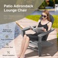 thumbnail image 5 of Costway Outdoor Patio HDPE Deck Adirondack Chair Beach Seat Retractable Ottoman Grey, 5 of 10