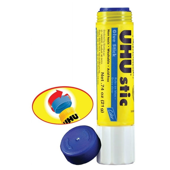 Uhu Stic Glue Sticks, Purple, .74 oz.