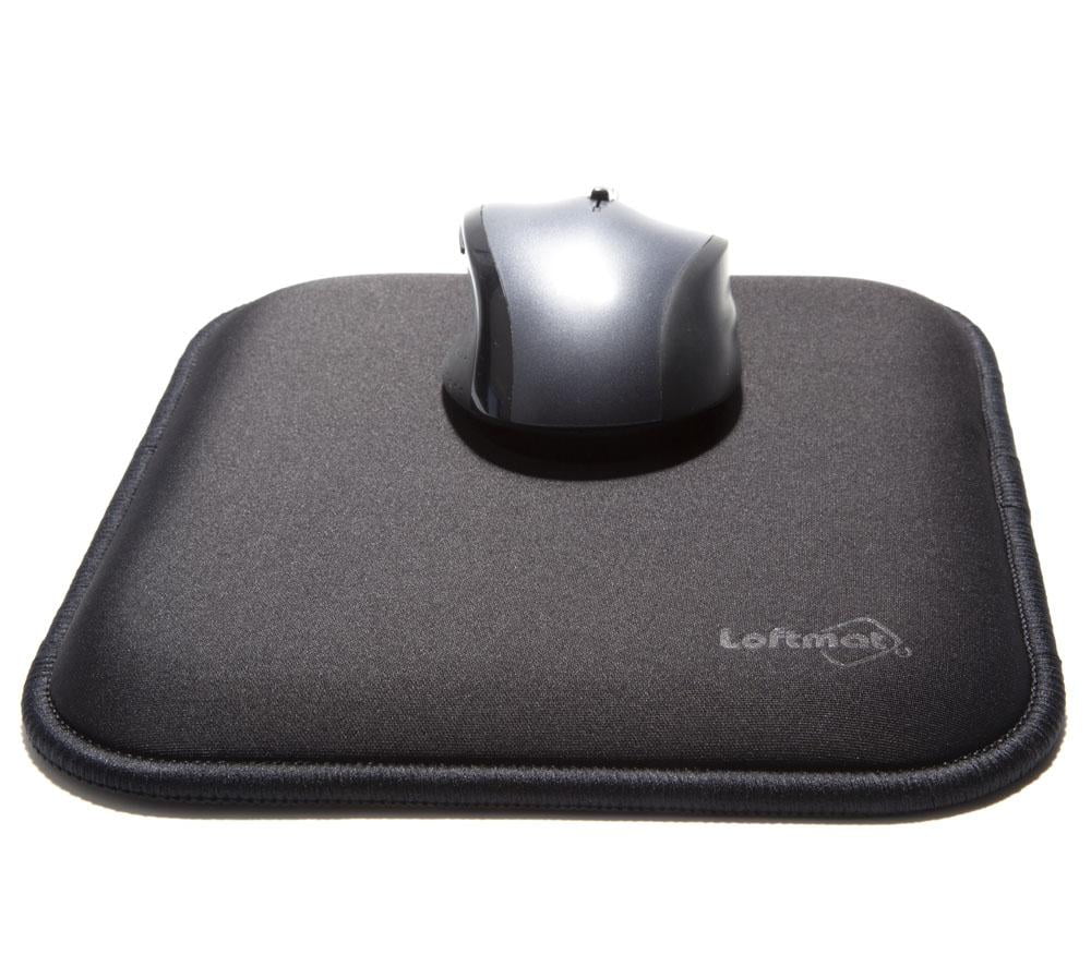 Office Computer Mouse Pad with Nonslip Rubber Base 13.4 x 11 in Black 