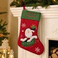 thumbnail image 5 of Christmas Snowman Stocking Bag, Gift Bag Ornament Pendant with Festive Design and Classic Style, Tree Hanging for Home, Fireplace, Holiday, Party, Seasonal, Gift, Decor, Green, 5 of 7