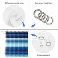 thumbnail image 5 of Mexican Style Bathroom Shower Curtains with 12 Hooks Polyester Waterproof Shower Curtain for Stalls and Bathtubs Colorful Mexico Stripes Ombre Blue Decorative Bathroom Privacy Curtain 66x72 Inches, 5 of 9