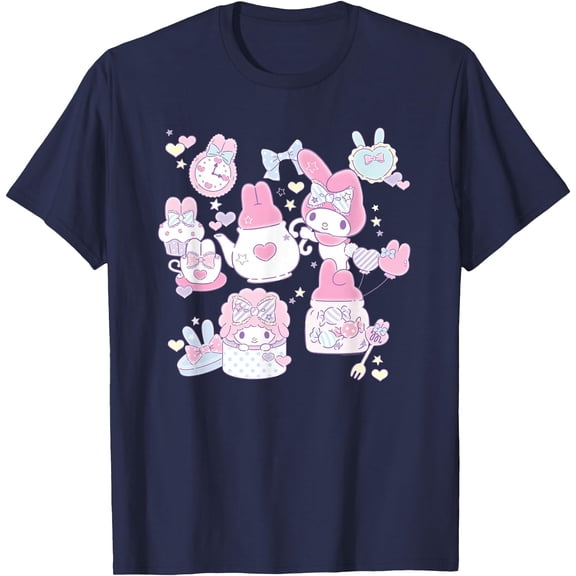 My Melody Tea Party with Friends DTG Print Unisex T-Shirt