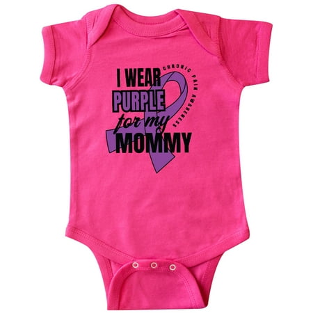 

Inktastic Chronic Pain I Wear Purple For My Mommy Gift Baby Boy or Baby Girl Bodysuit