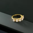 thumbnail image 4 of Gem Stone King 2.20 Ct Oval Peach Morganite 18K Yellow Gold Plated Silver Ring (Size 5), 4 of 4