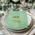 thumbnail image 3 of HornPro Wedding Napkins, Gold & Green, 1 count, Paper, 3 of 6