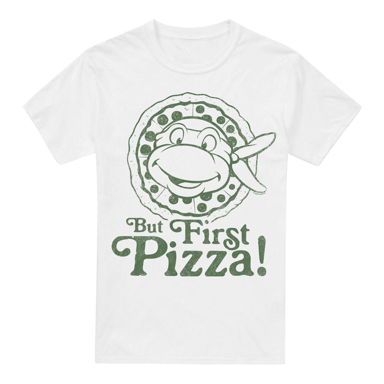 Teenage Mutant Ninja Turtles T-Shirt Homme Mais d'Abord Pizza