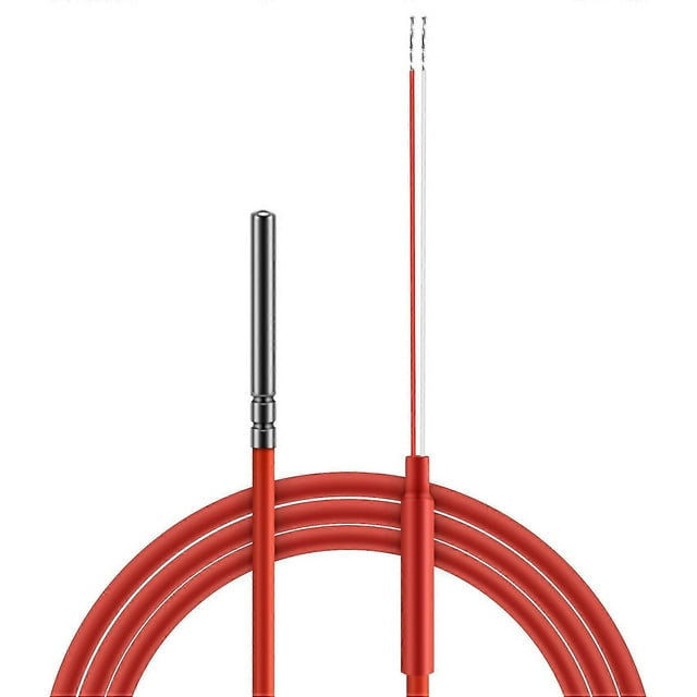 2 Wire PT1000 Temperature Sensor Thermistor Silicone Gel Coated 1.5Meters Probe 45mm x 5mm -50-180